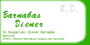 barnabas diener business card